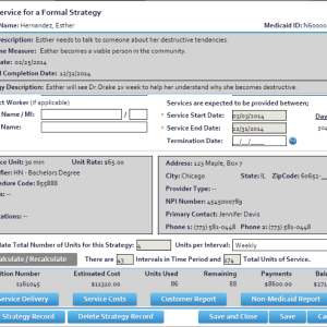 Add and edit service info for wraparound and care coordination in FidelityEHR electronic health record for behavioral health